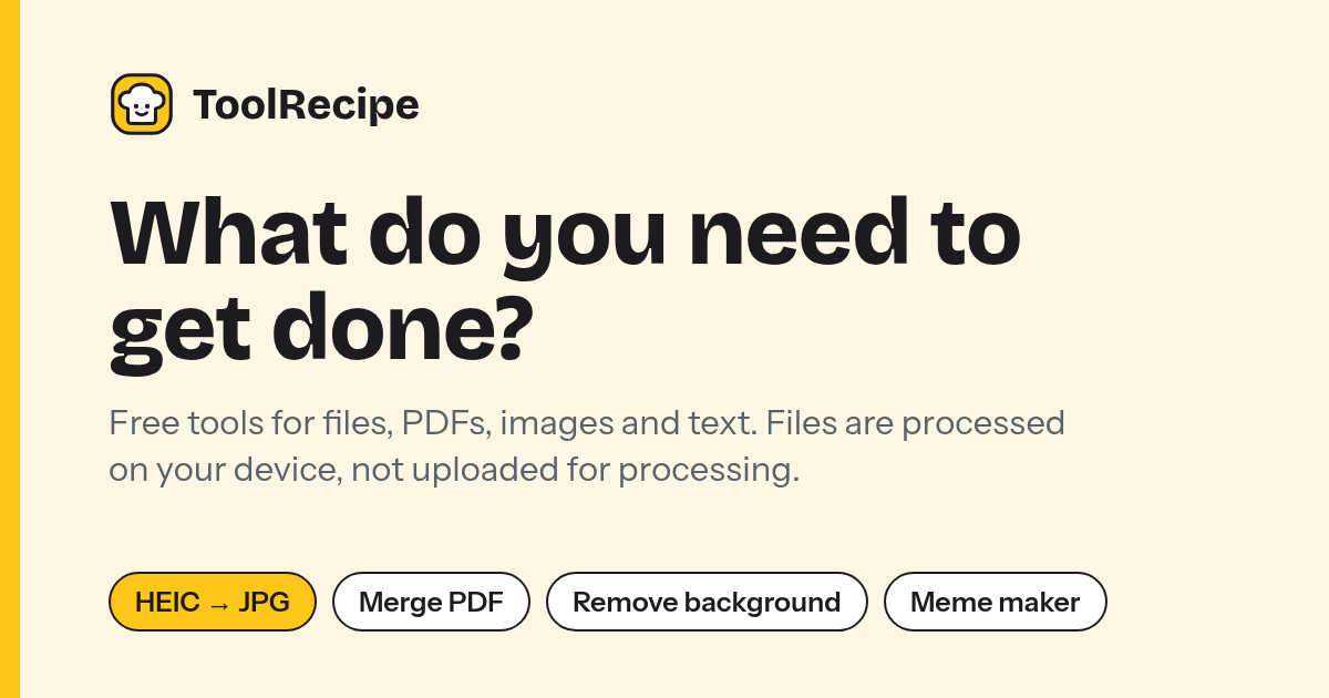 ToolRecipe screenshot 1